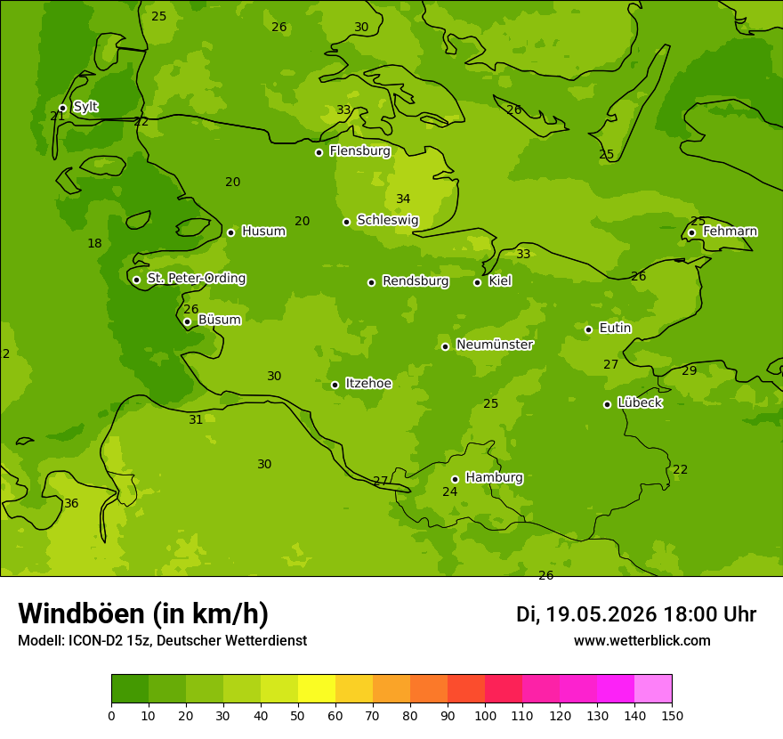Maximale Windböen