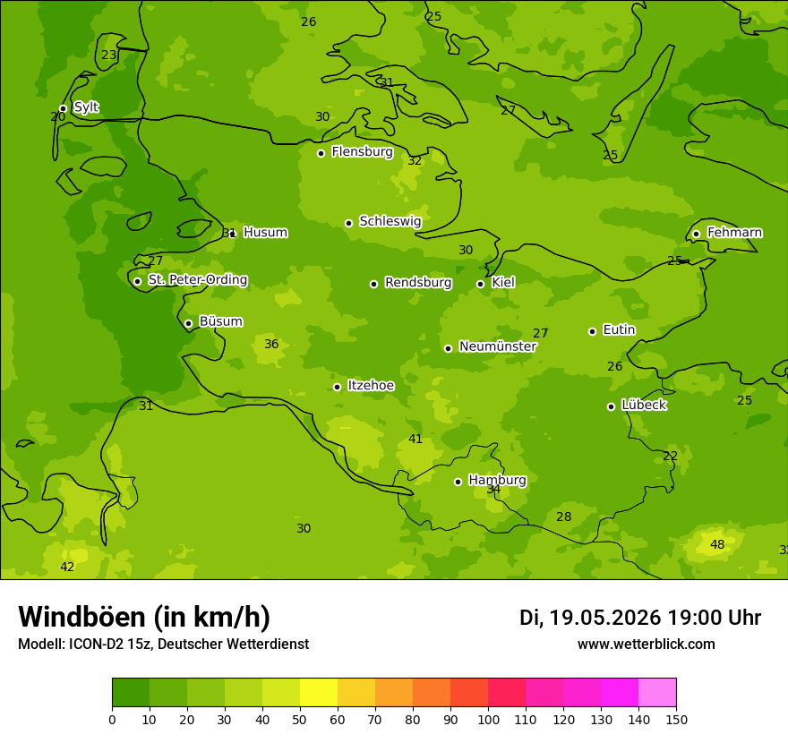 Maximale Windböen