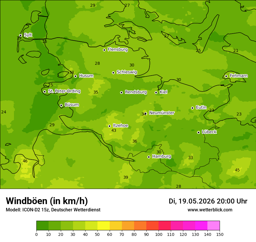 Maximale Windböen