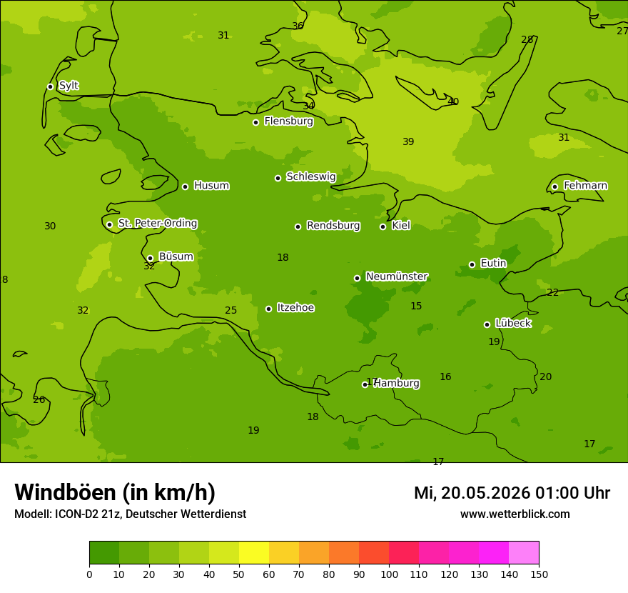 Maximale Windböen