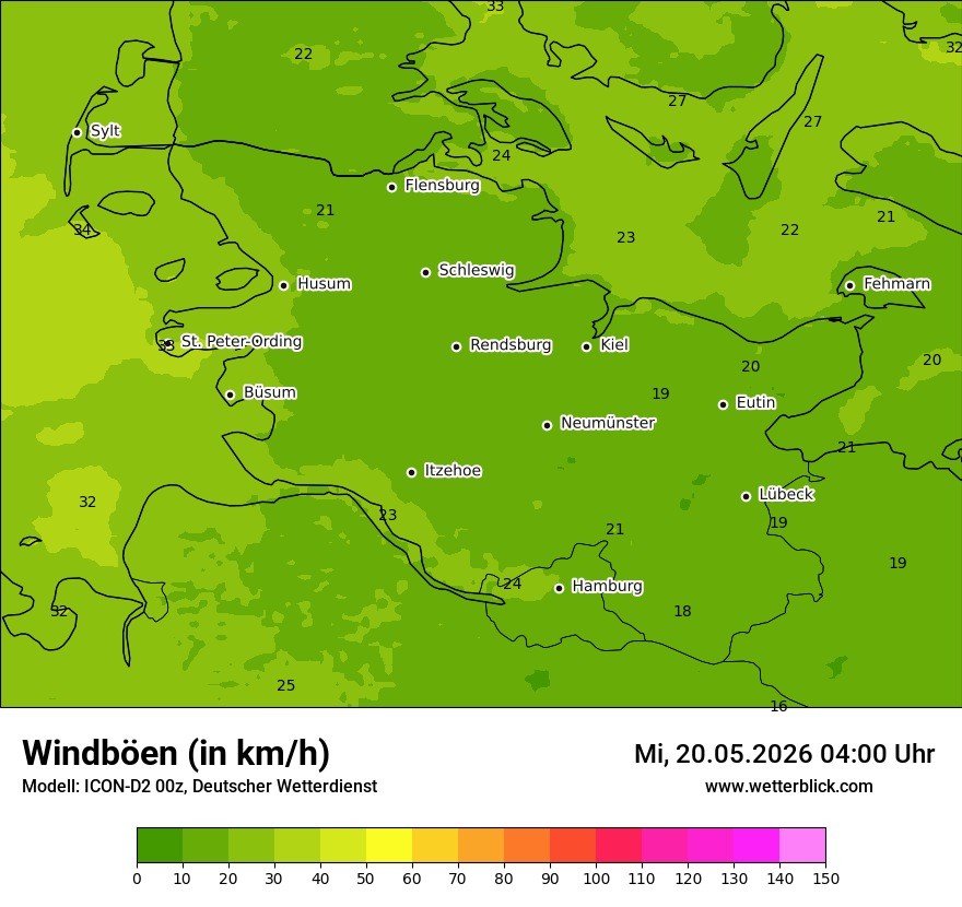Maximale Windböen