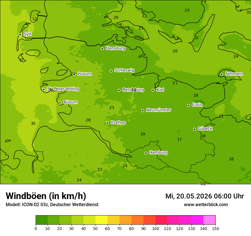 Maximale Windböen