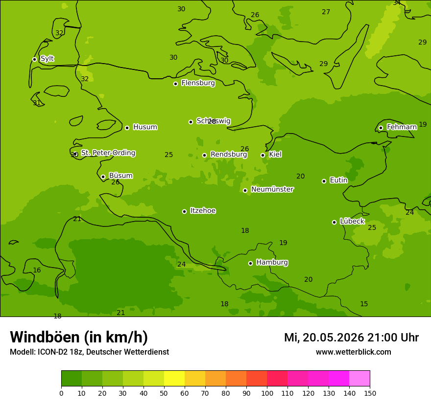Maximale Windböen