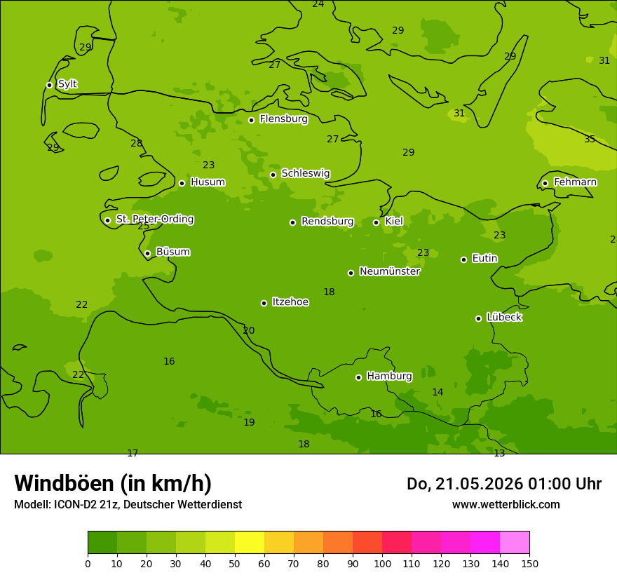 Maximale Windböen