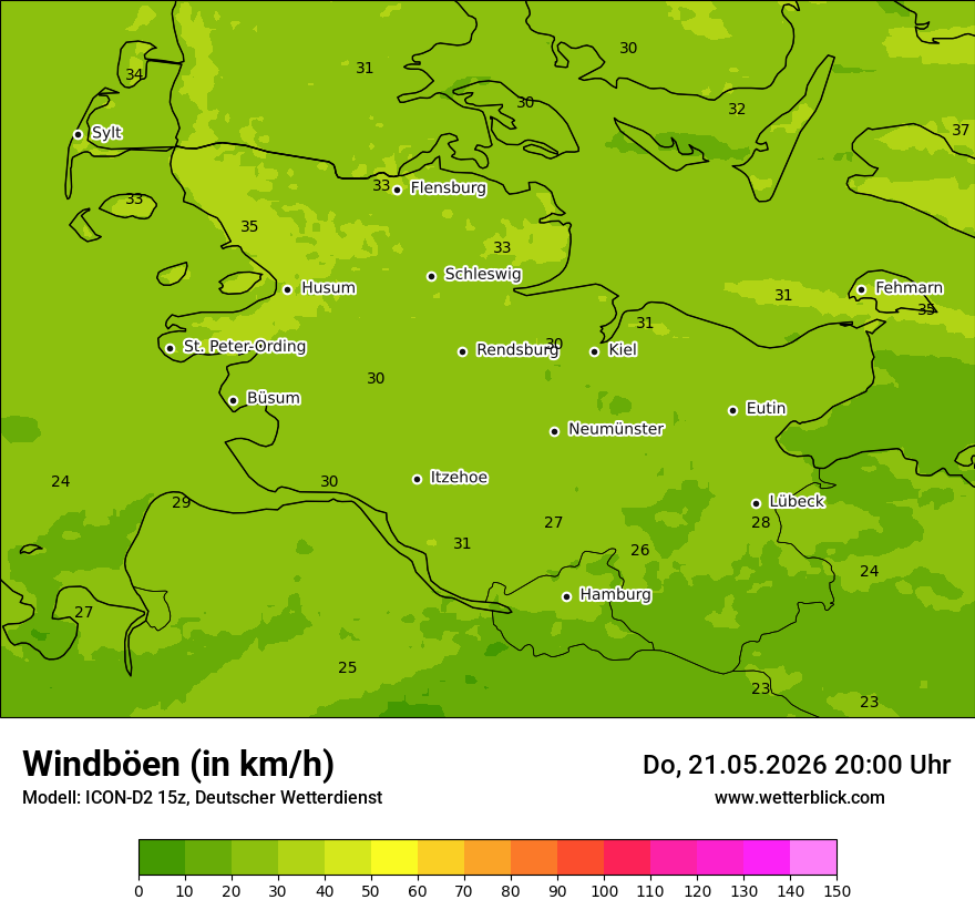 Maximale Windböen