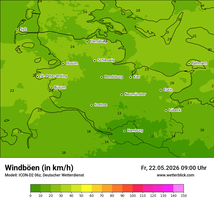 Maximale Windböen