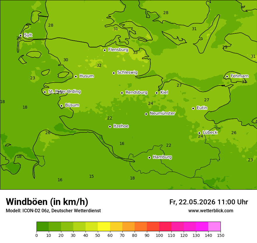 Maximale Windböen