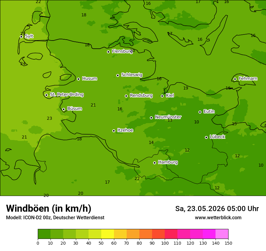 Maximale Windböen