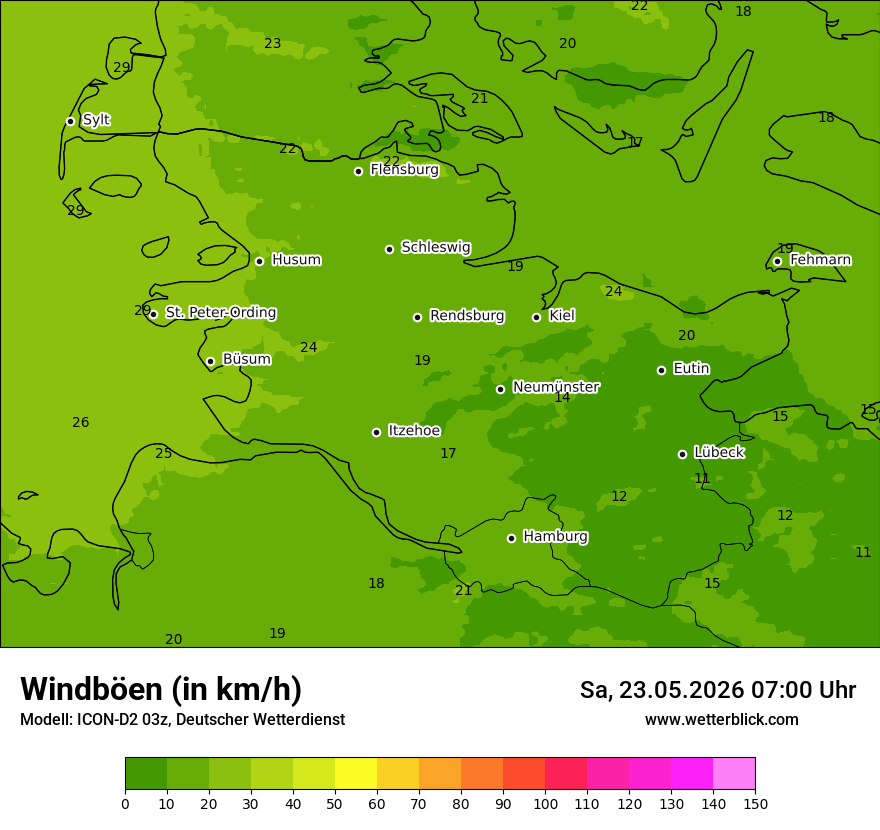 Maximale Windböen