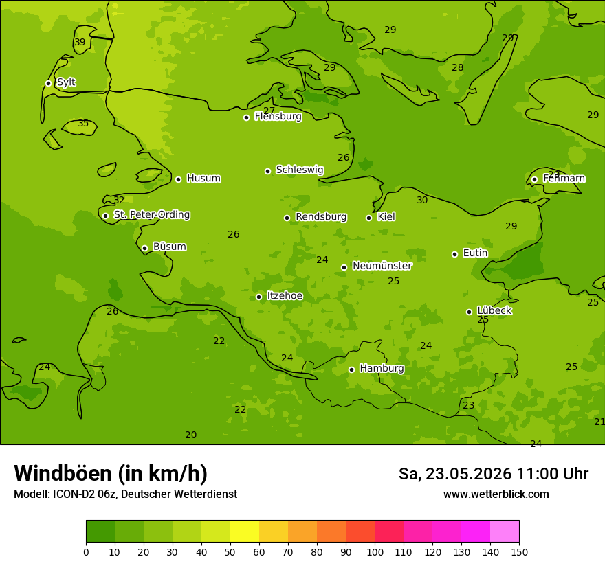 Maximale Windböen
