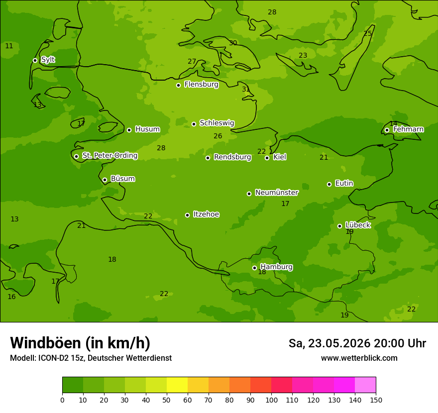 Maximale Windböen