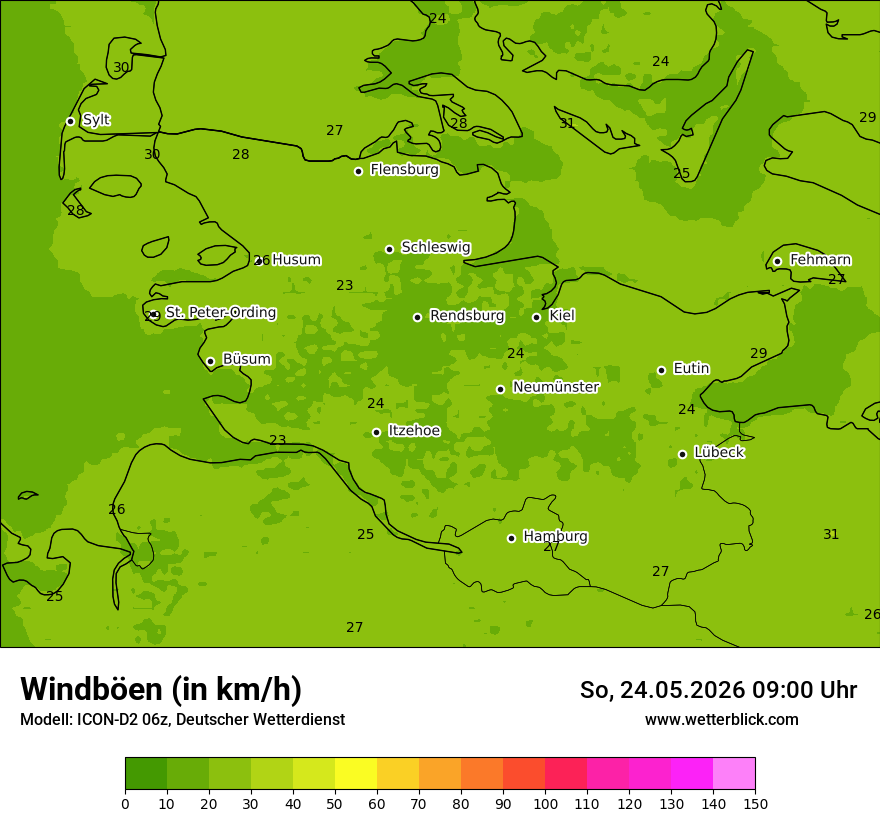 Maximale Windböen