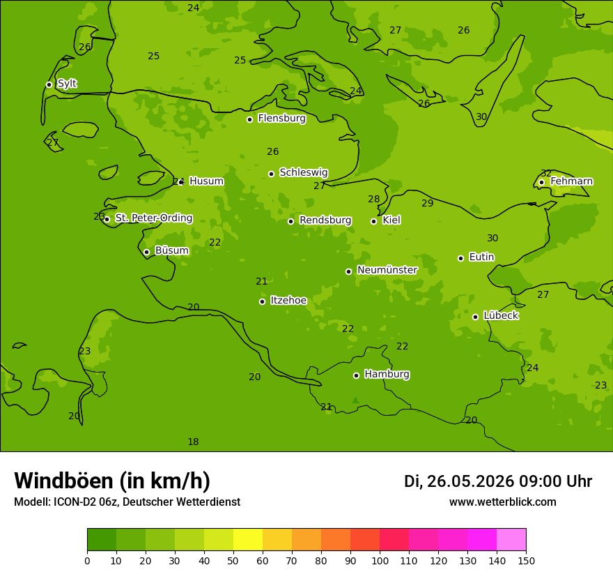 Maximale Windböen