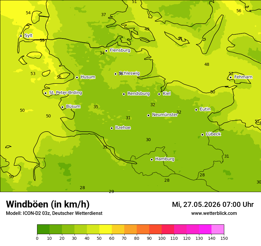 Maximale Windböen