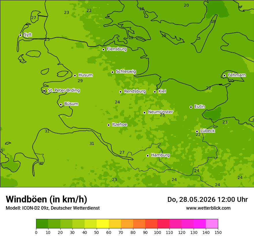 Maximale Windböen