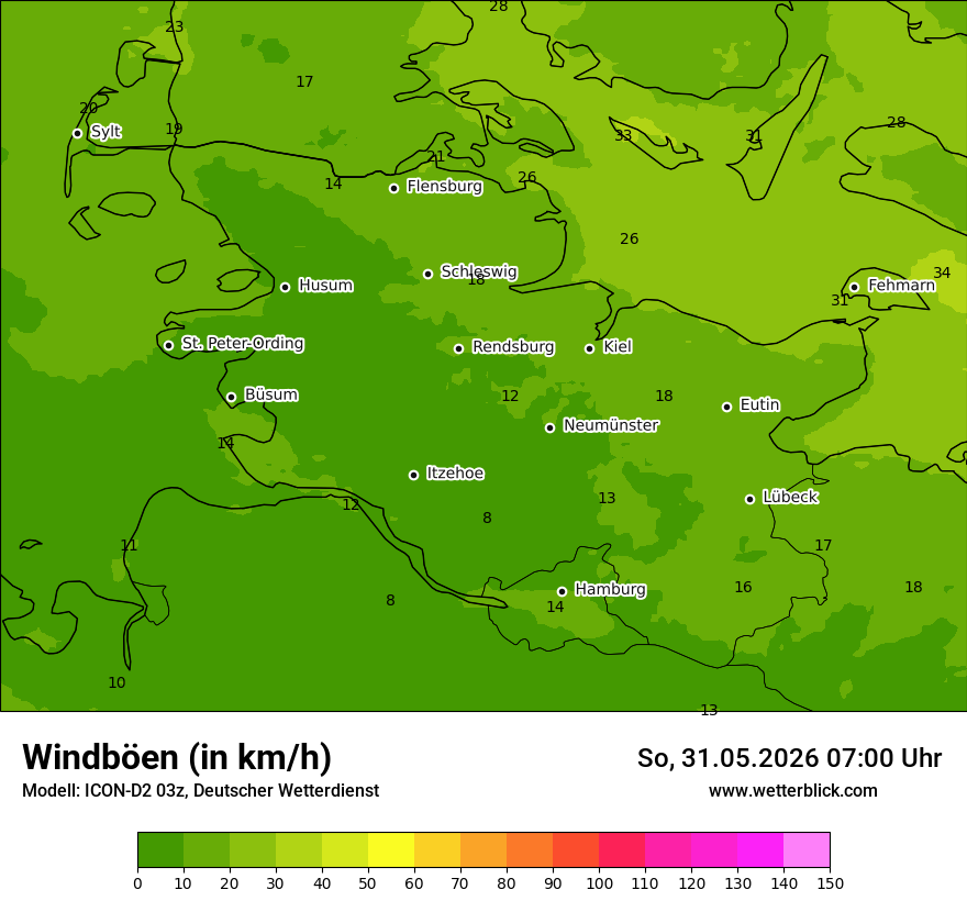 Maximale Windböen