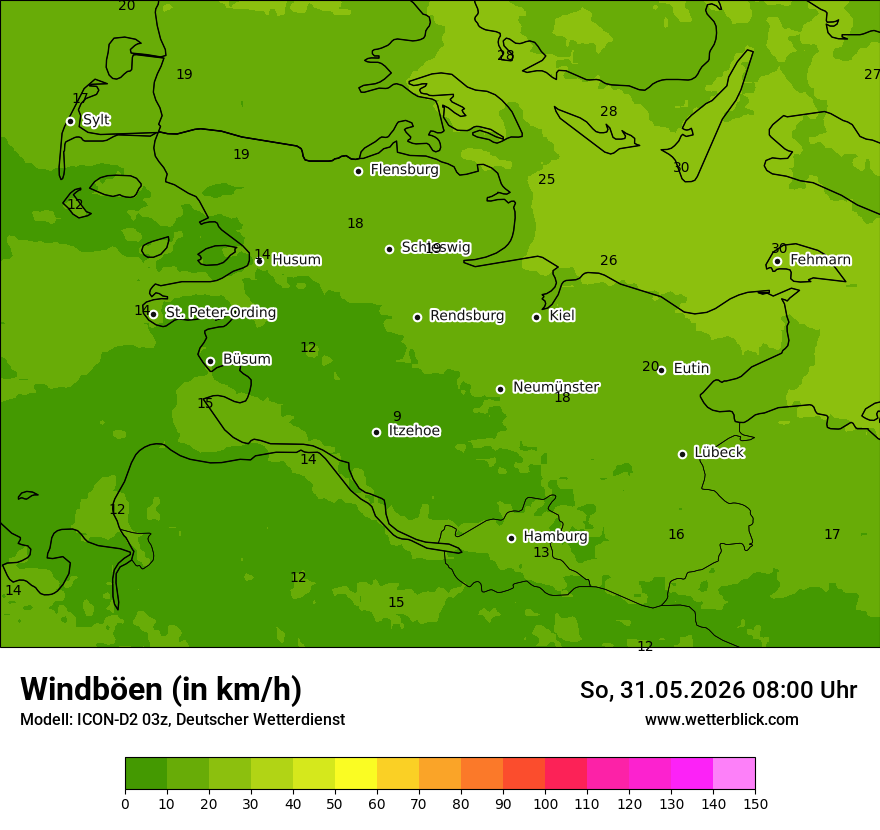 Maximale Windböen
