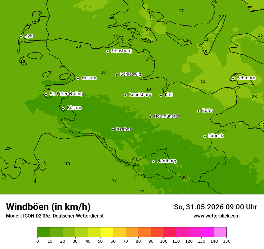 Maximale Windböen