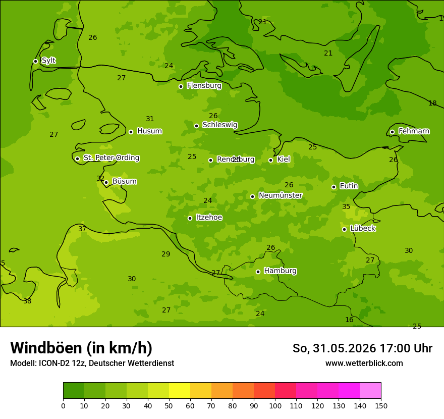 Maximale Windböen