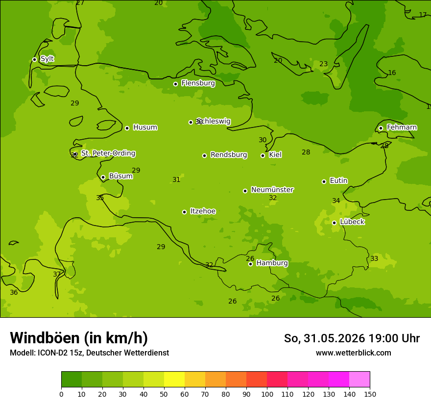 Maximale Windböen
