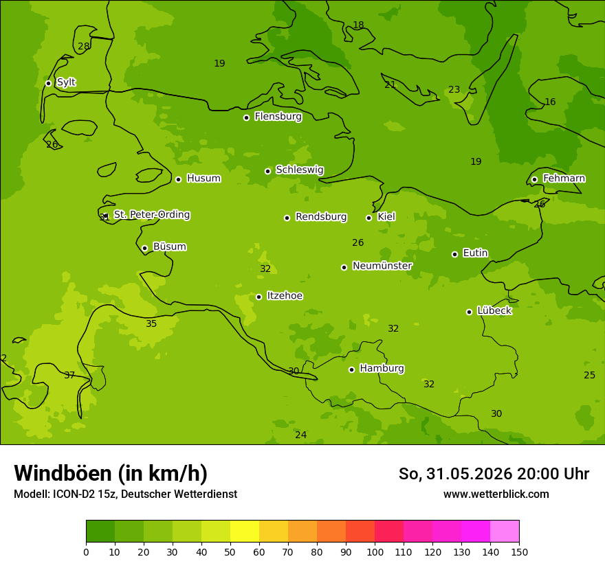 Maximale Windböen