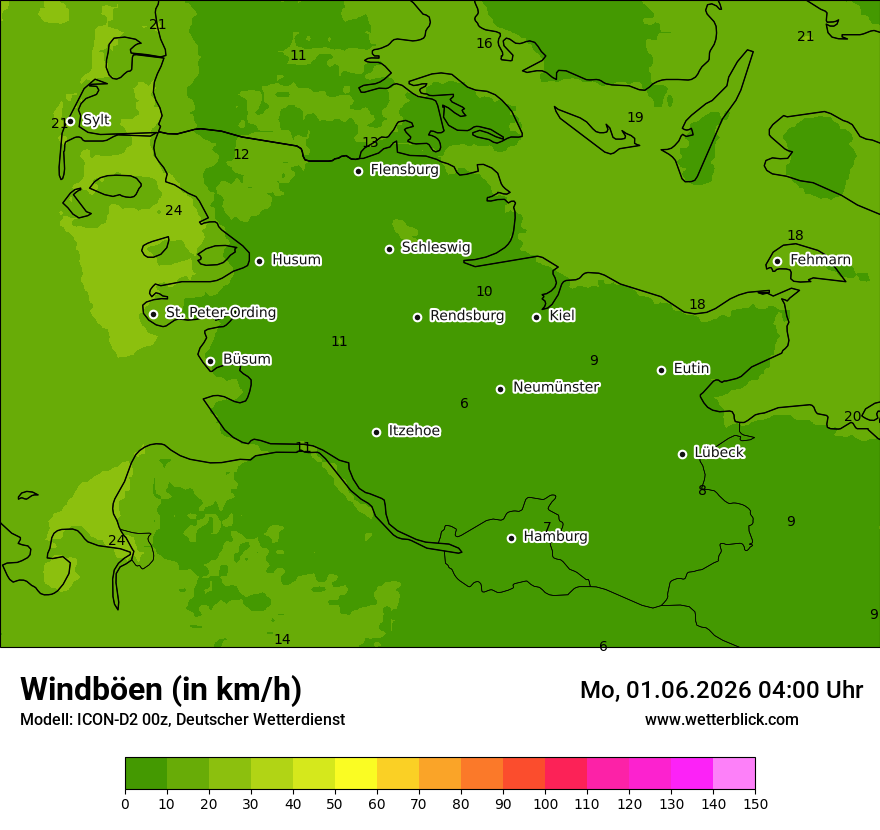 Maximale Windböen