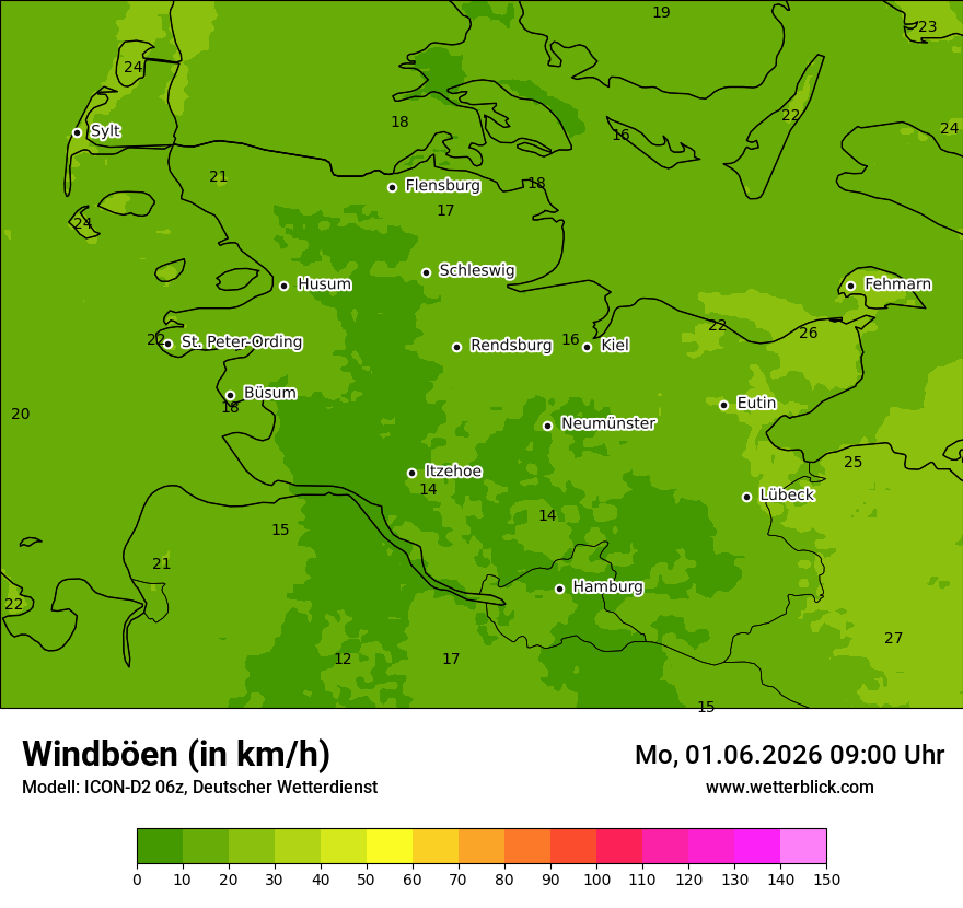 Maximale Windböen