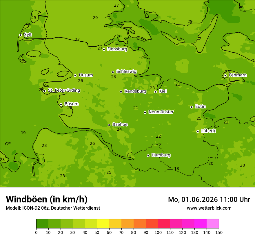 Maximale Windböen