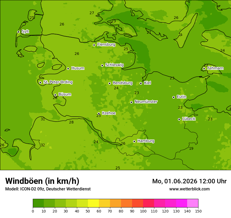 Maximale Windböen