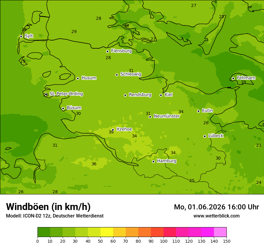 Maximale Windböen
