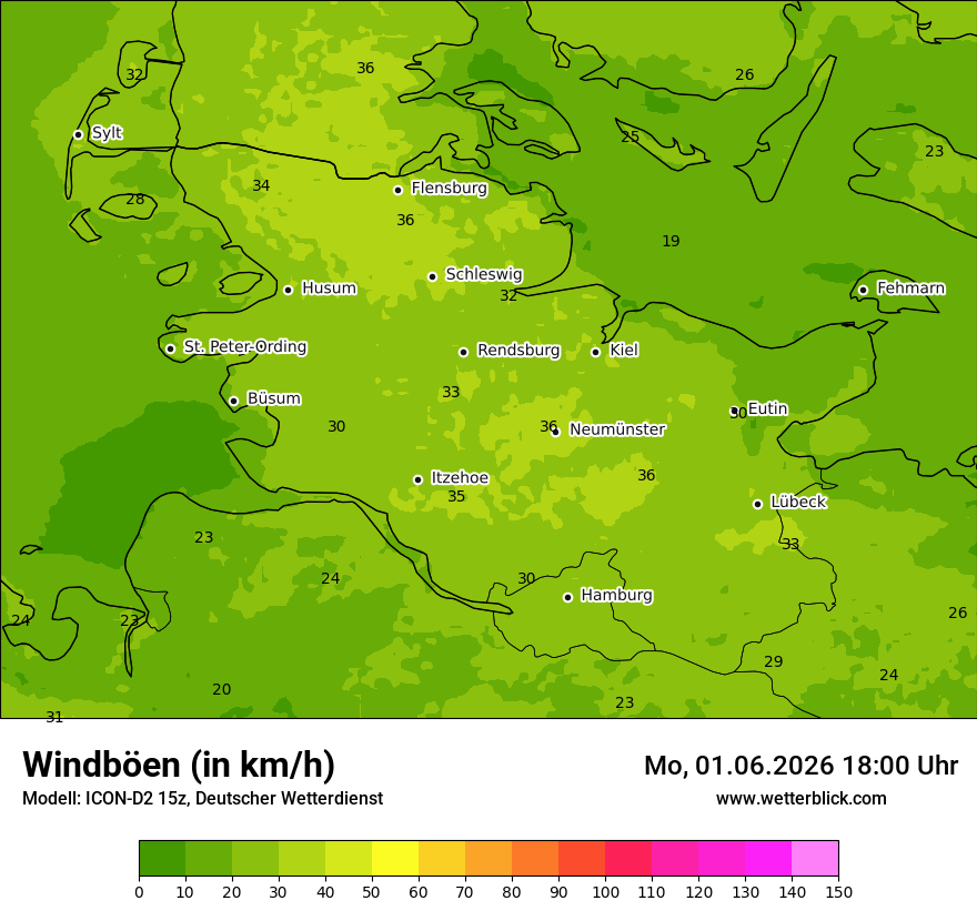 Maximale Windböen