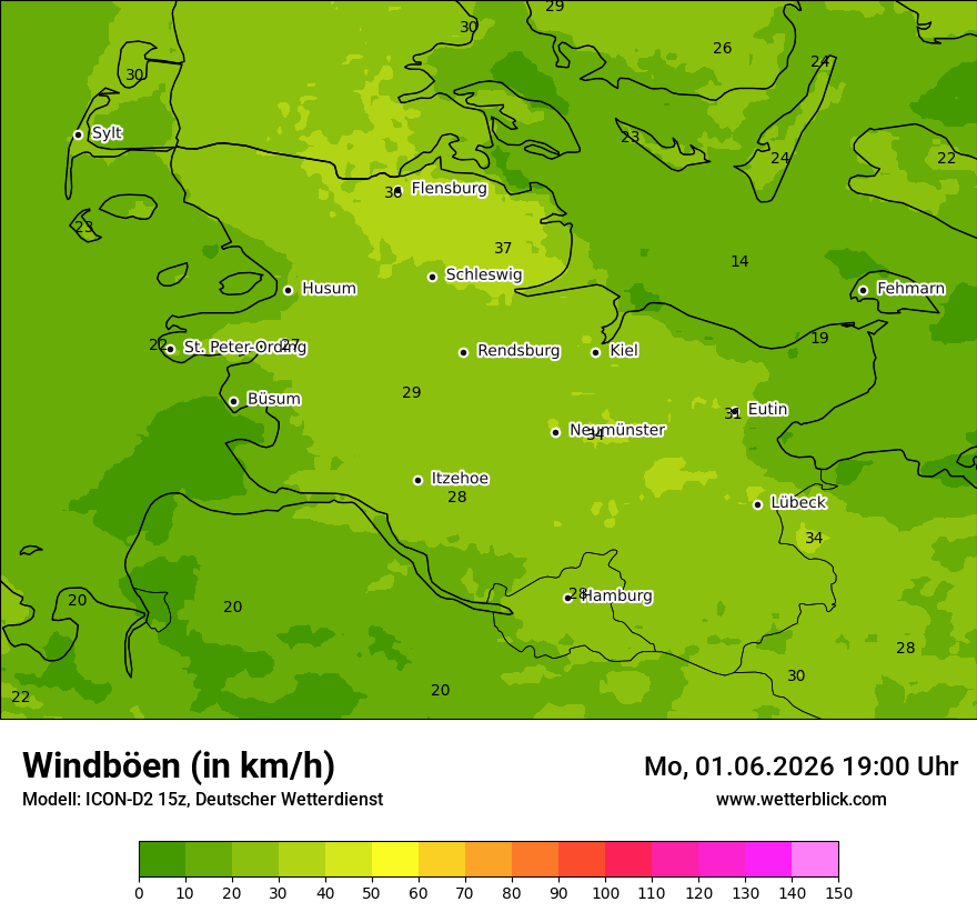 Maximale Windböen