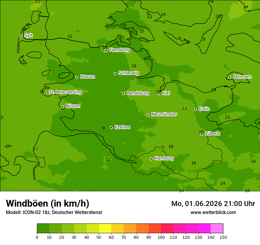 Maximale Windböen