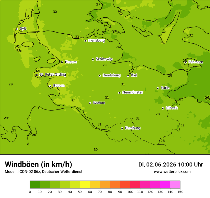Maximale Windböen