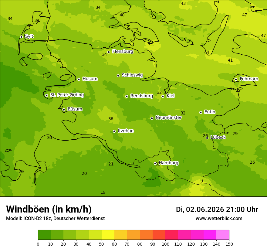 Maximale Windböen