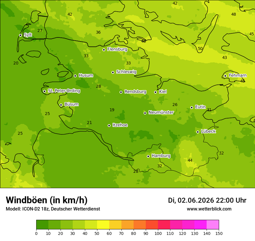 Maximale Windböen