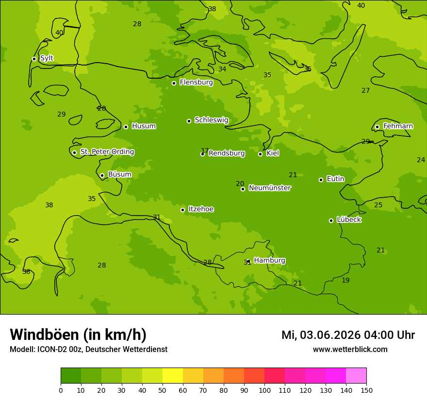 Maximale Windböen