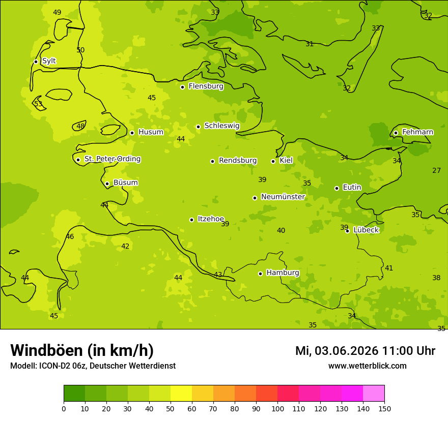 Maximale Windböen