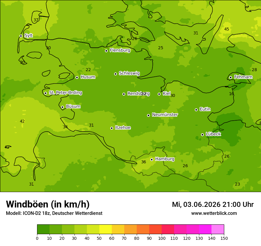 Maximale Windböen