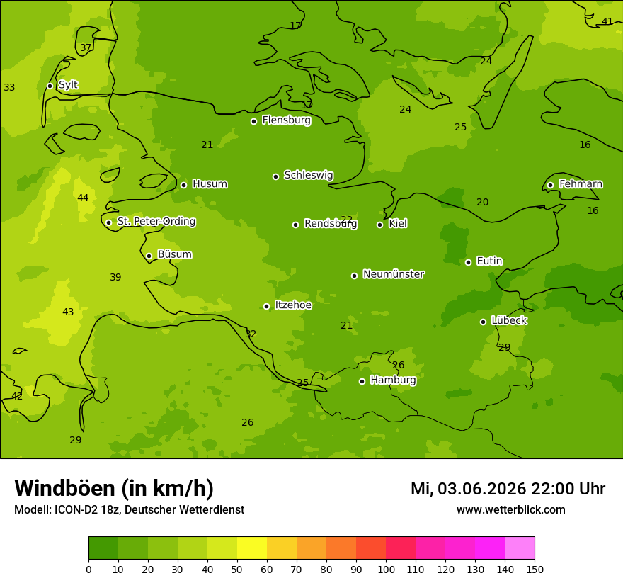 Maximale Windböen