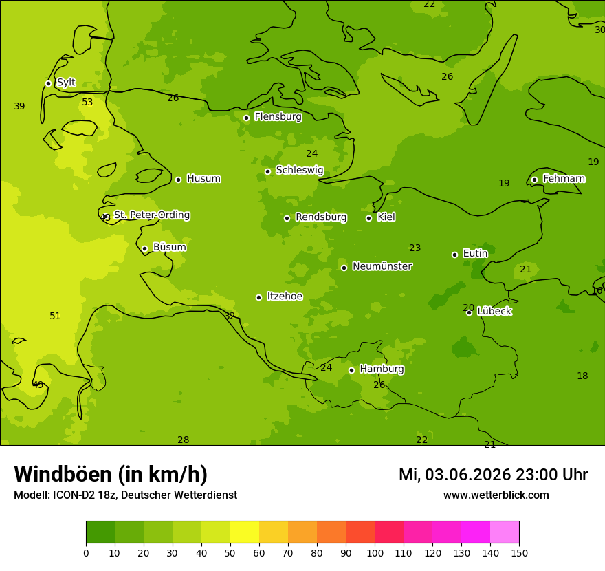Maximale Windböen
