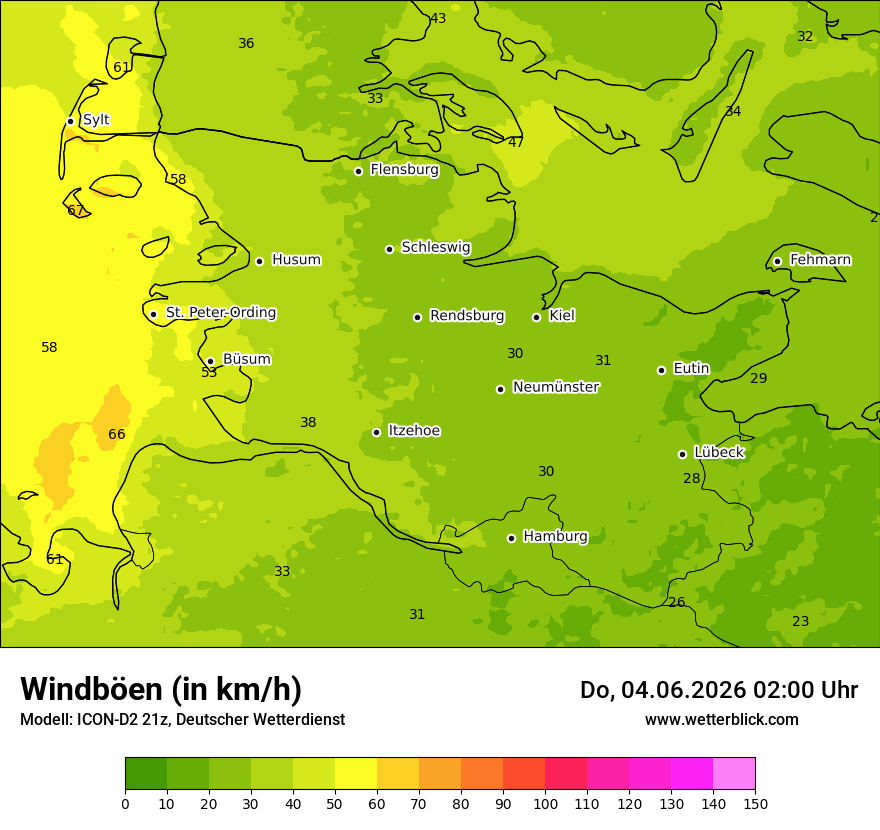 Maximale Windböen