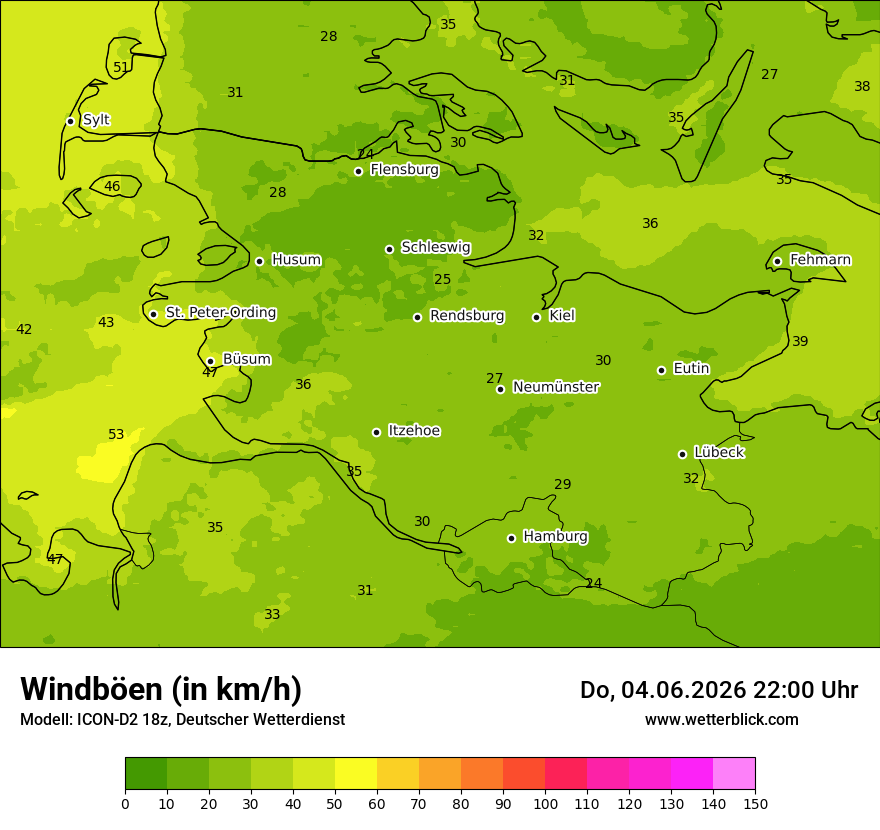 Maximale Windböen