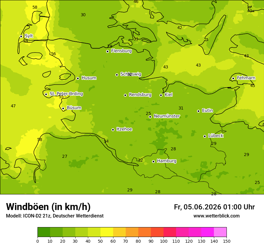 Maximale Windböen