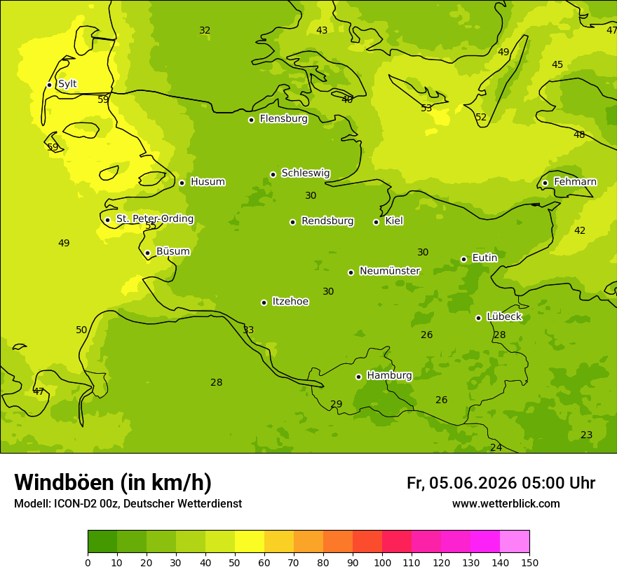 Maximale Windböen