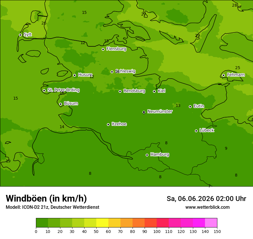 Maximale Windböen