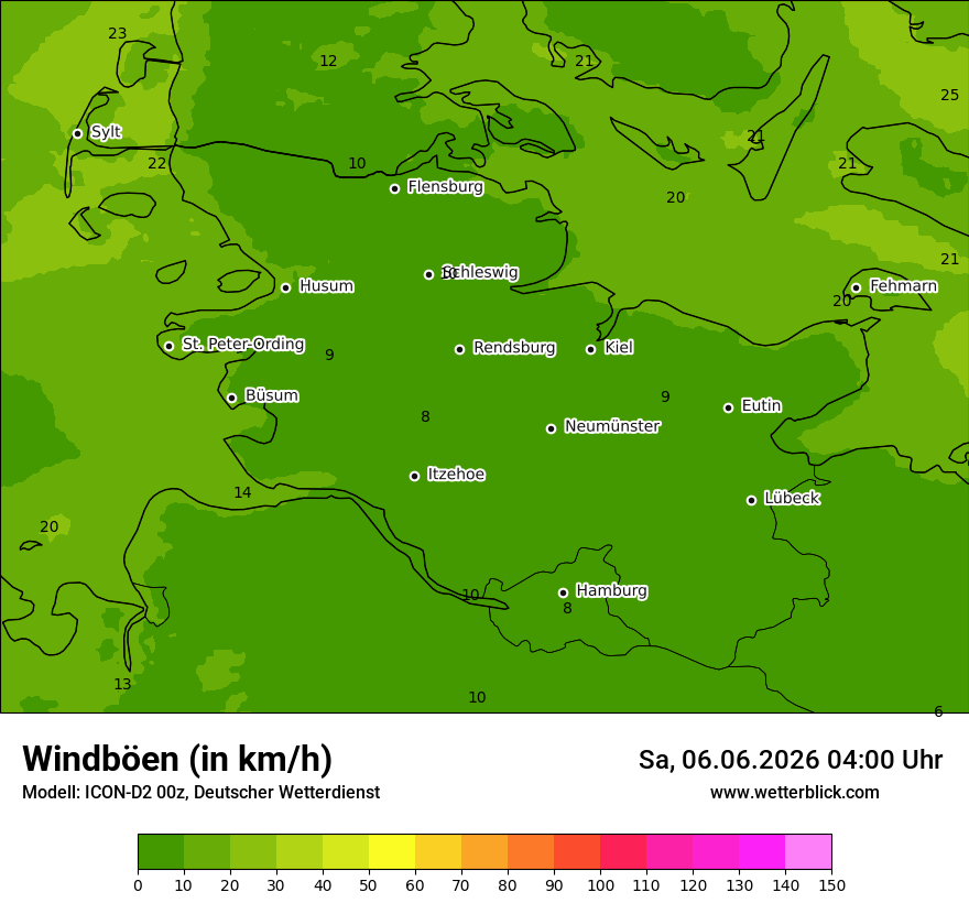 Maximale Windböen