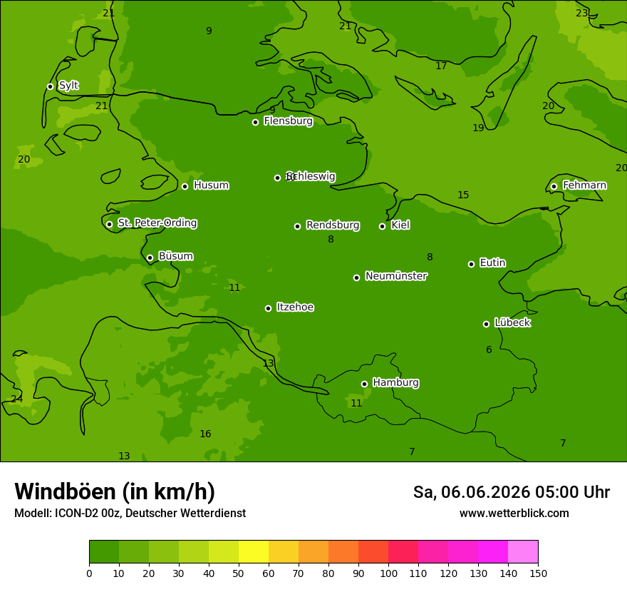Maximale Windböen