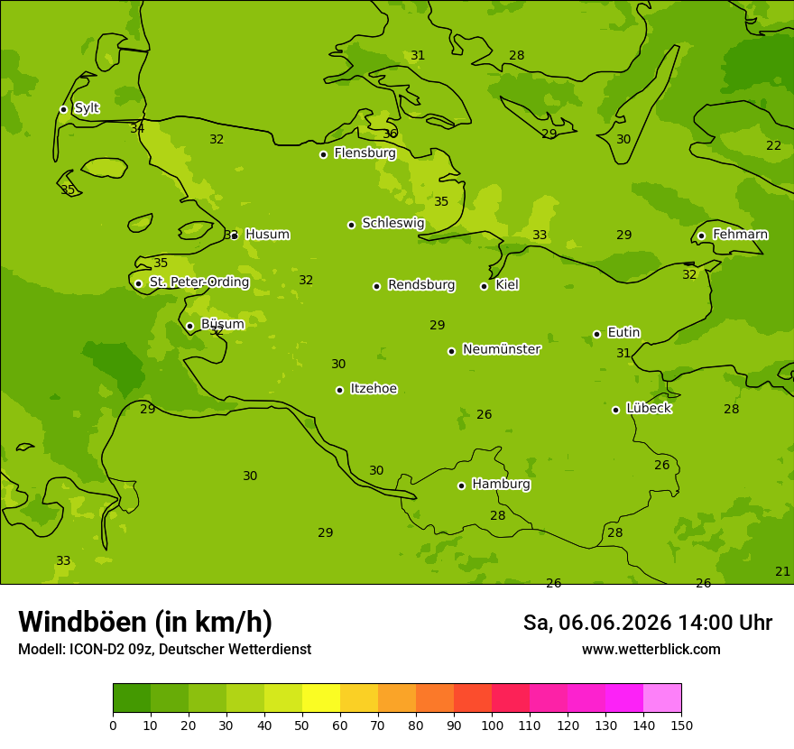 Maximale Windböen