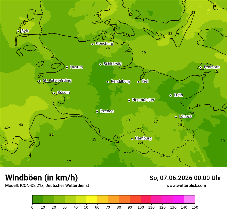 Maximale Windböen